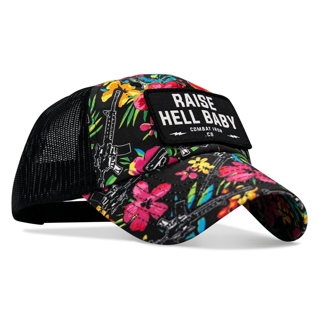 One Revolver Surfboards - Raise Hell Baby Patch Tactical Ripstop Mesh Snapback Hat HEADWEAR