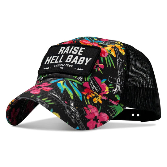 One Revolver Surfboards - Raise Hell Baby Patch Tactical Ripstop Mesh Snapback Hat HEADWEAR