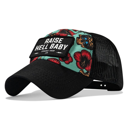 One Revolver Surfboards - Raise Hell Baby Patch Tactical Ripstop Mesh Snapback Hat HEADWEAR