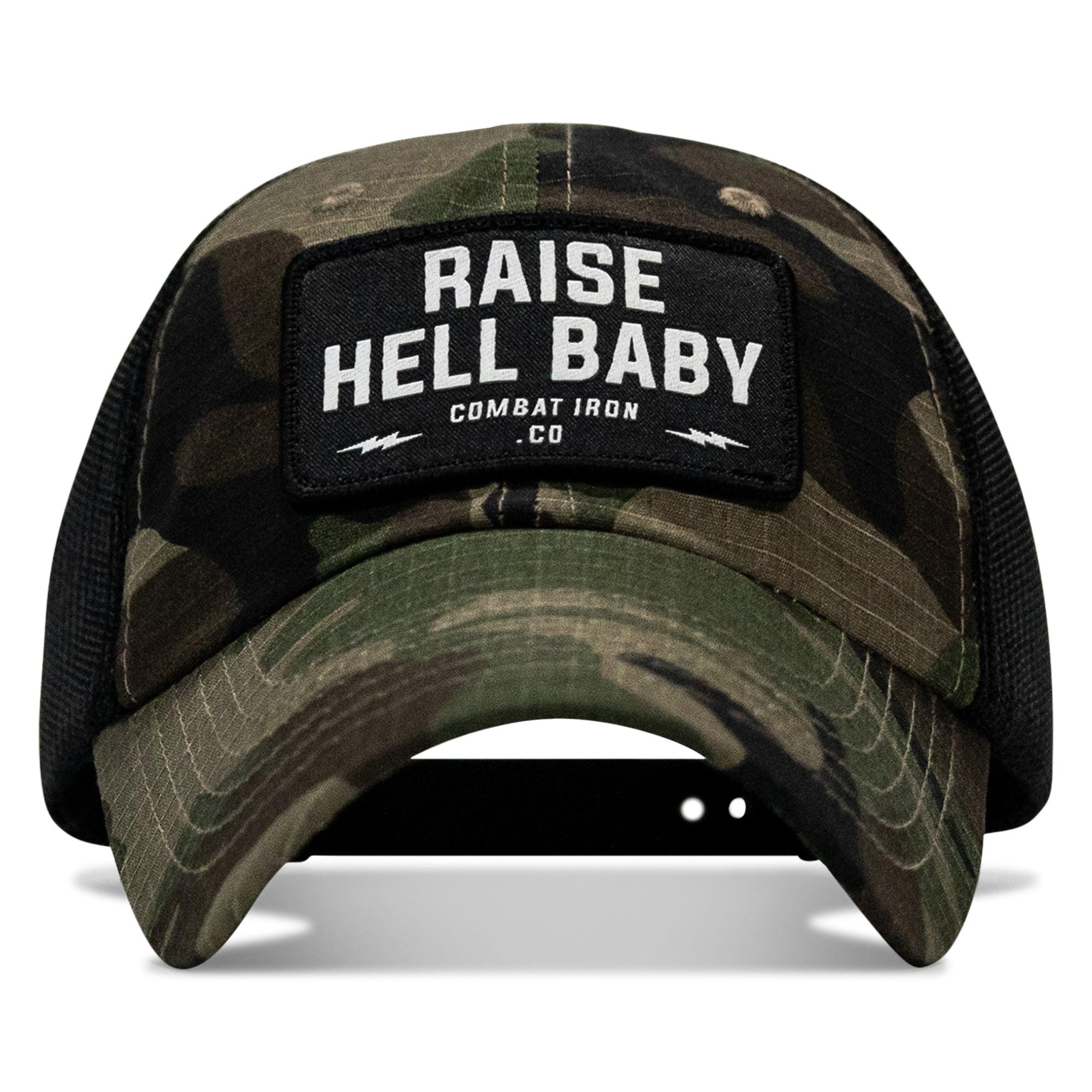 One Revolver Surfboards - Raise Hell Baby Patch Tactical Ripstop Mesh Snapback Hat HEADWEAR