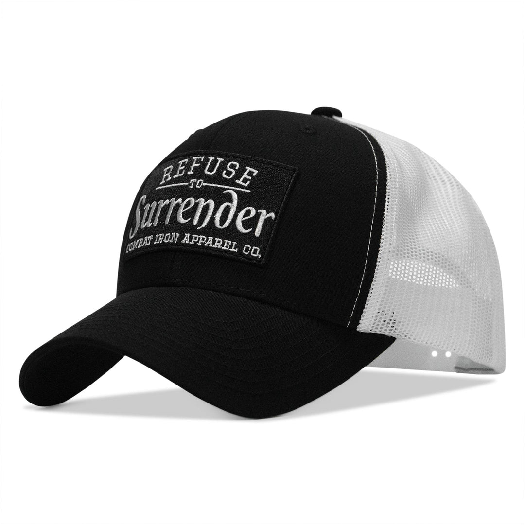 Refuse To Surrender B/W Patch Snapback Hat - One Revolver Surfboards