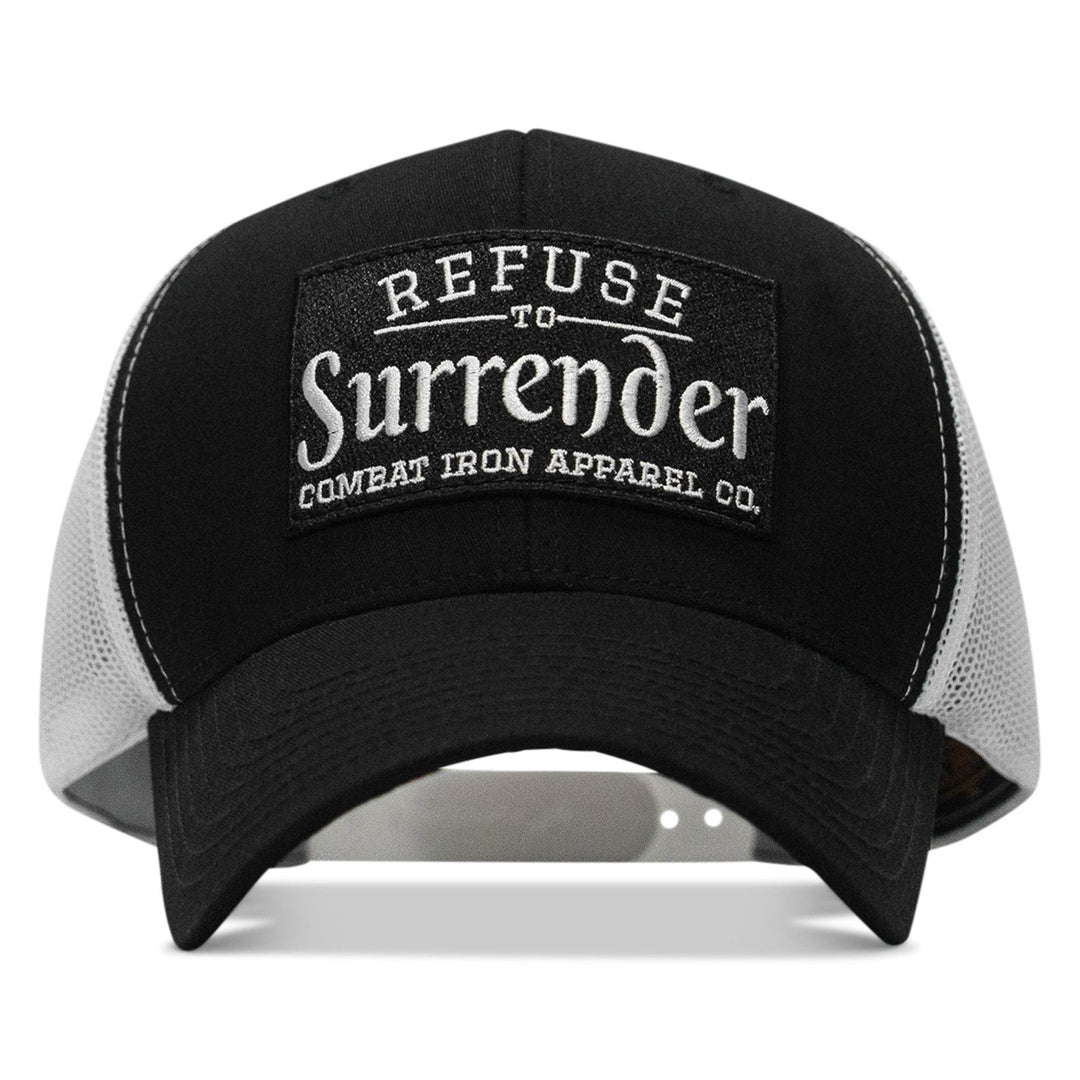 Refuse To Surrender B/W Patch Snapback Hat - One Revolver Surfboards