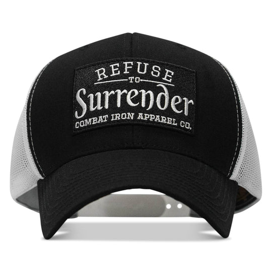 Refuse To Surrender B/W Patch Snapback Hat - One Revolver Surfboards