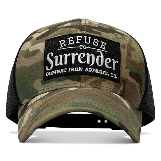 One Revolver Surfboards - Refuse To Surrender B/W Patch Snapback Hat HEADWEAR