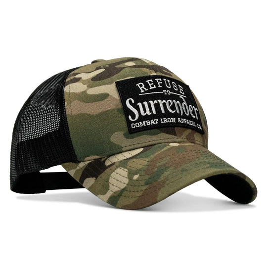 One Revolver Surfboards - Refuse To Surrender B/W Patch Snapback Hat HEADWEAR