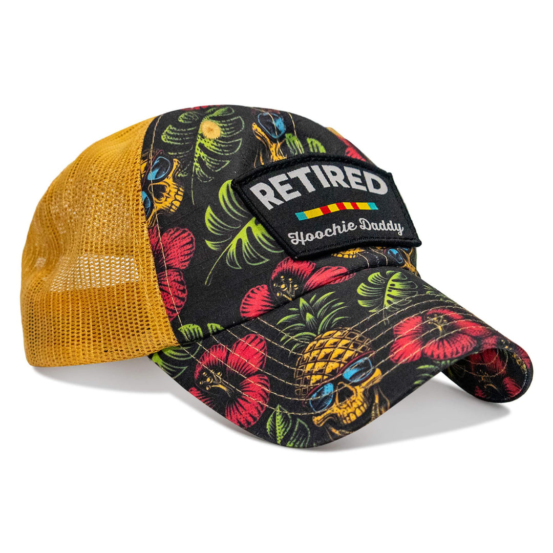 One Revolver Surfboards - Retired Hoochie Daddy Veteran Patch Ripstop Tactical Mesh Snapback Hat HEADWEAR