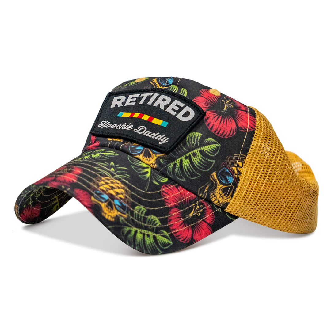 One Revolver Surfboards - Retired Hoochie Daddy Veteran Patch Ripstop Tactical Mesh Snapback Hat HEADWEAR