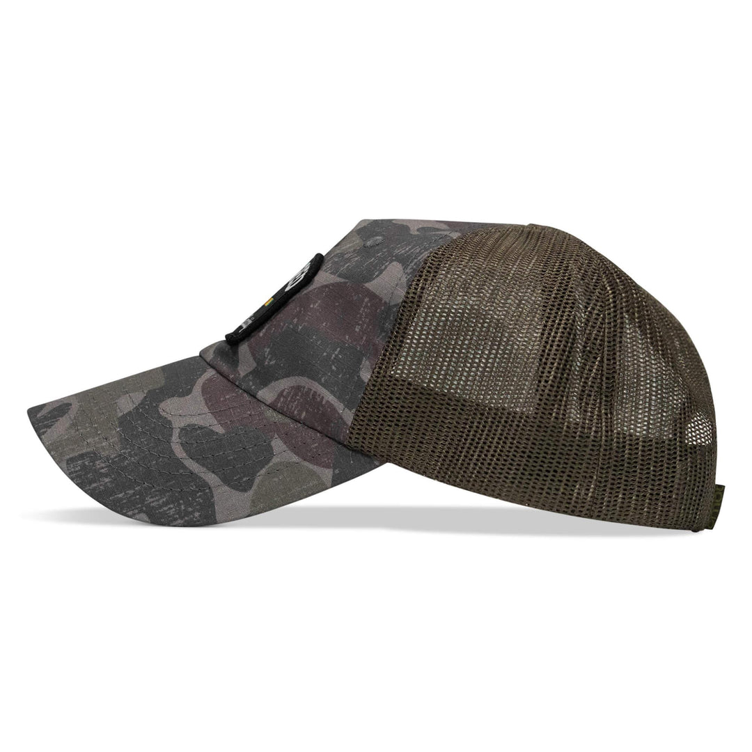 One Revolver Surfboards - Retired Hoochie Daddy Veteran Patch Ripstop Tactical Mesh Snapback Hat HEADWEAR