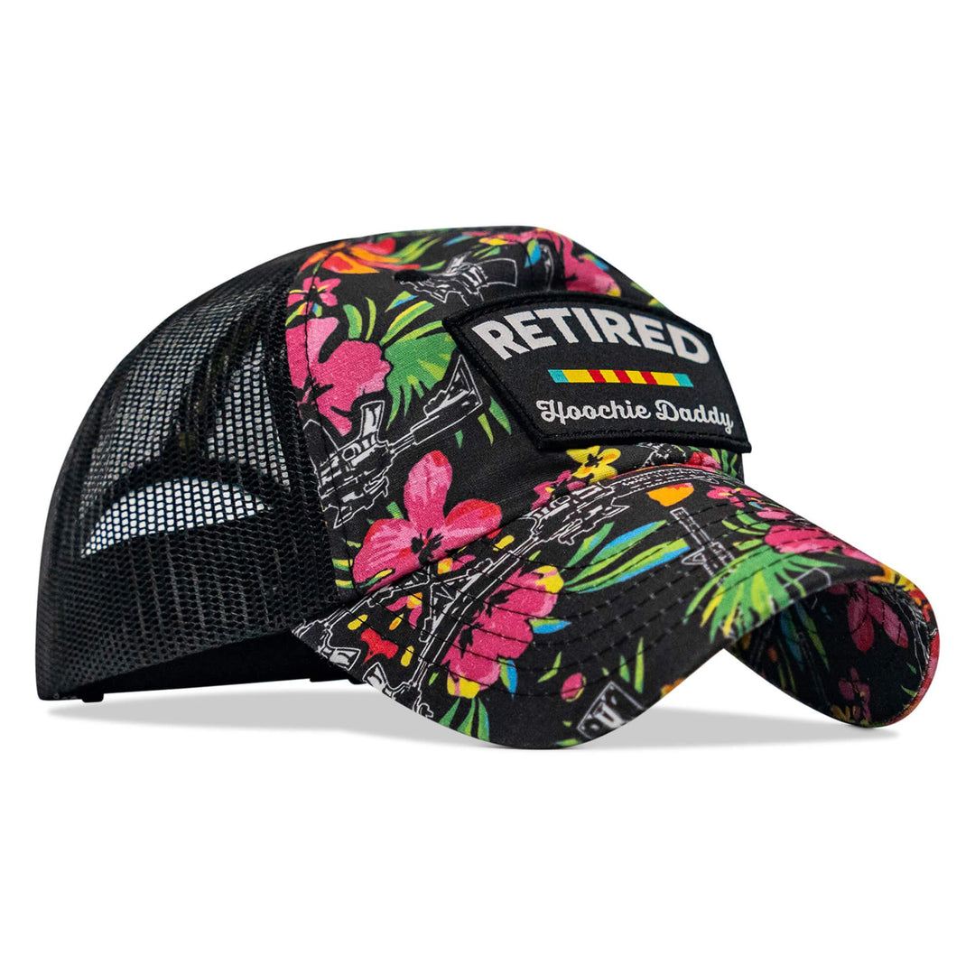 One Revolver Surfboards - Retired Hoochie Daddy Veteran Patch Ripstop Tactical Mesh Snapback Hat HEADWEAR