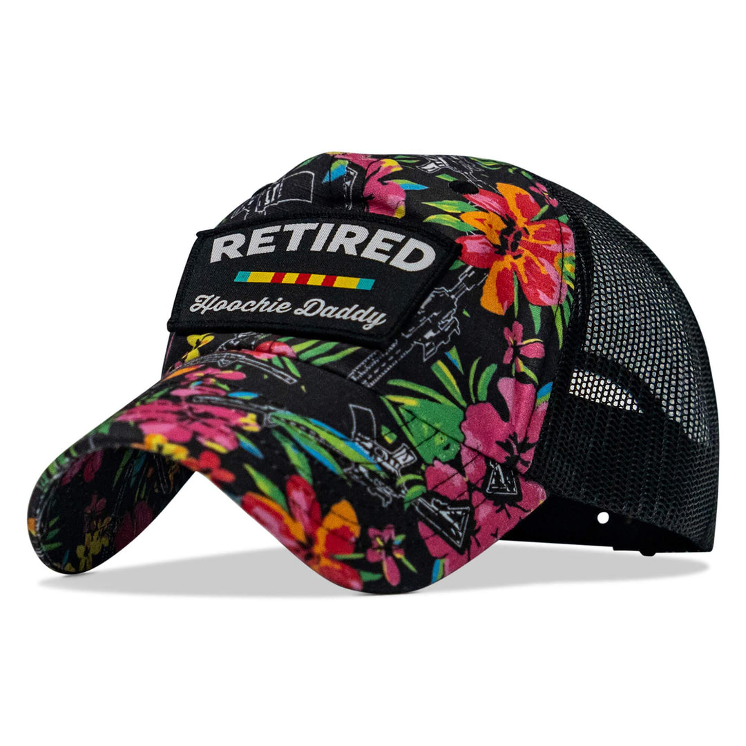One Revolver Surfboards - Retired Hoochie Daddy Veteran Patch Ripstop Tactical Mesh Snapback Hat HEADWEAR