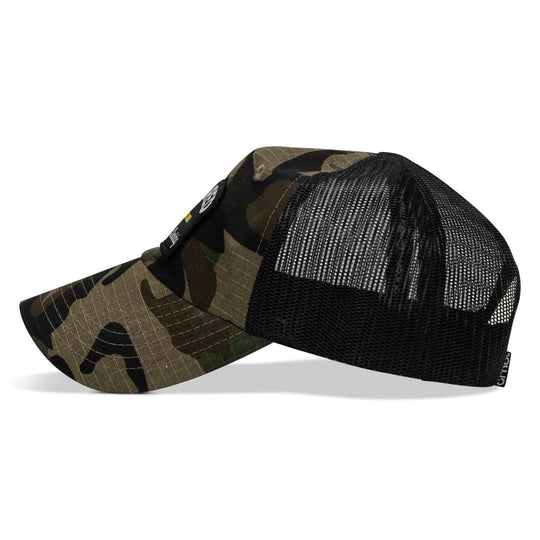 One Revolver Surfboards - Retired Hoochie Daddy Veteran Patch Ripstop Tactical Mesh Snapback Hat HEADWEAR
