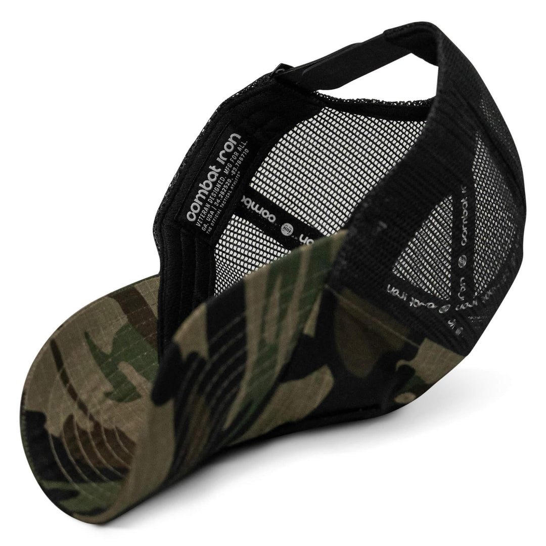 One Revolver Surfboards - Retired Hoochie Daddy Veteran Patch Ripstop Tactical Mesh Snapback Hat HEADWEAR