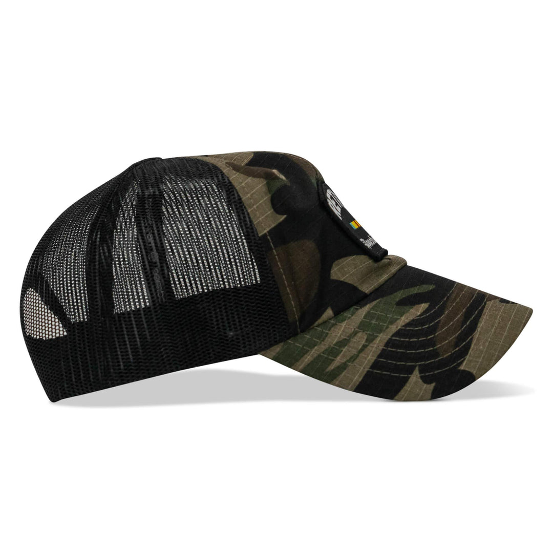 One Revolver Surfboards - Retired Hoochie Daddy Veteran Patch Ripstop Tactical Mesh Snapback Hat HEADWEAR