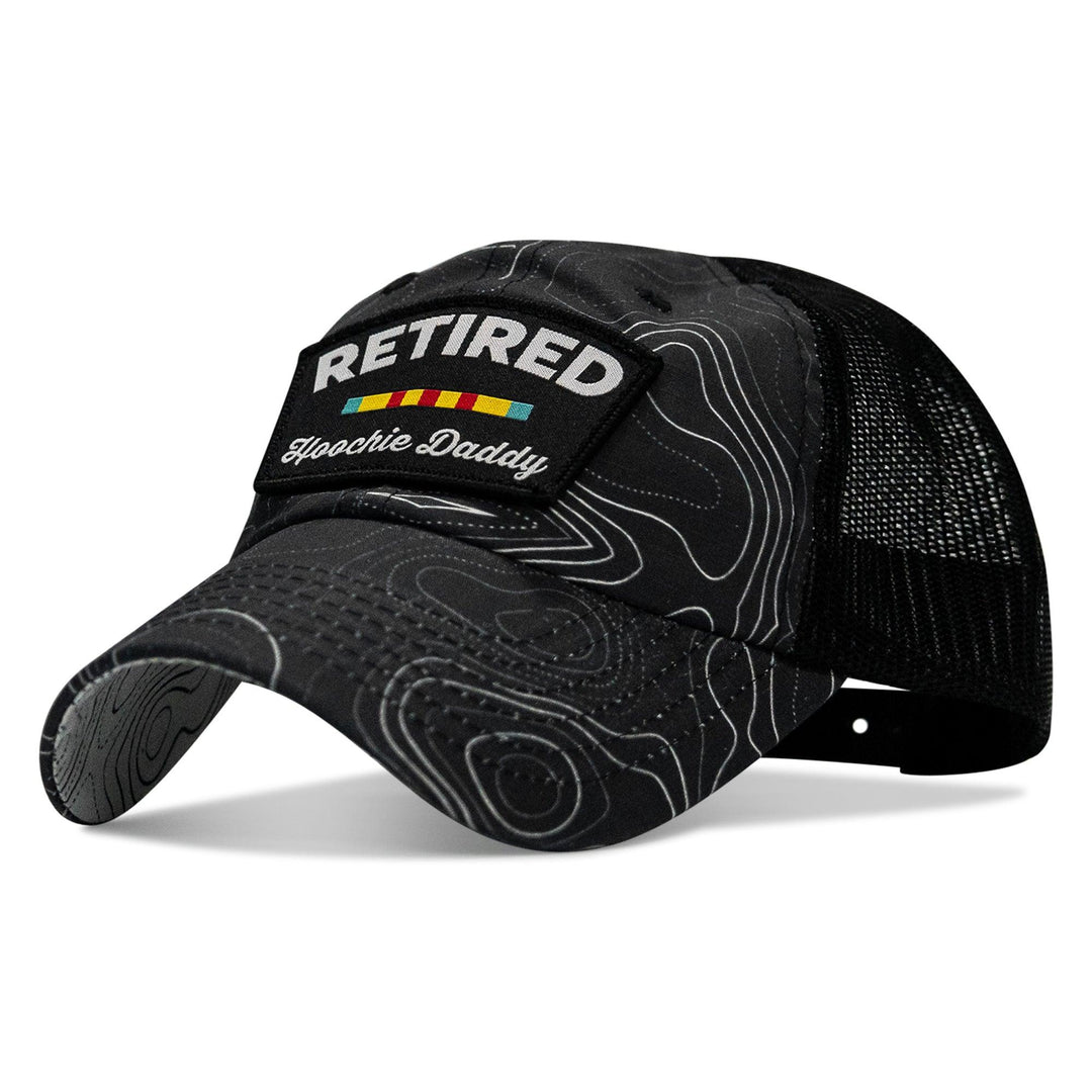 One Revolver Surfboards - Retired Hoochie Daddy Veteran Patch Ripstop Tactical Mesh Snapback Hat HEADWEAR