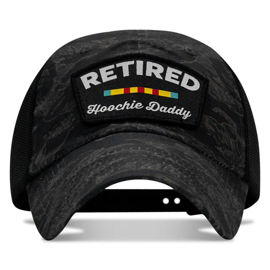 One Revolver Surfboards - Retired Hoochie Daddy Veteran Patch Ripstop Tactical Mesh Snapback Hat HEADWEAR
