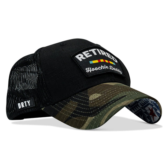 Retired Hoochie Daddy Ribbons Patch Original Ripstop Snapback Hat