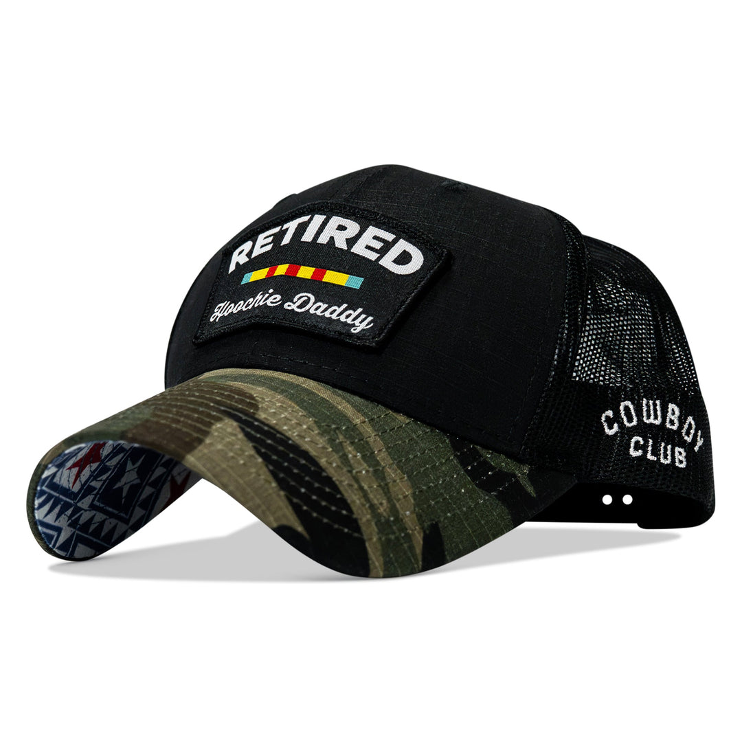 Retired Hoochie Daddy Ribbons Patch Original Ripstop Snapback Hat