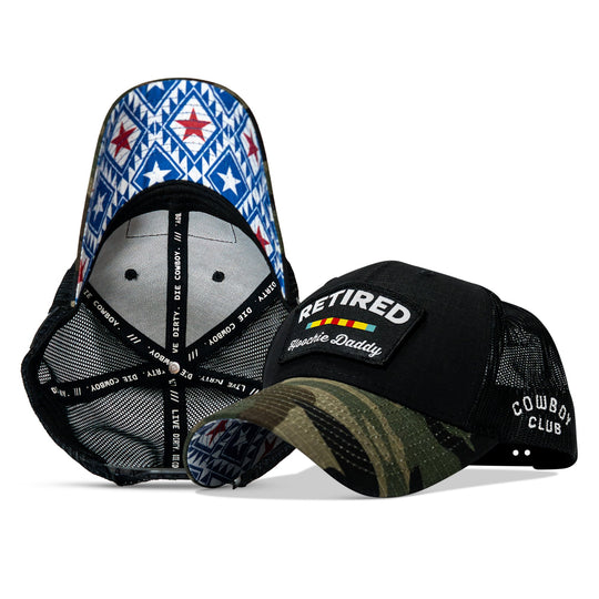 Retired Hoochie Daddy Ribbons Patch Original Ripstop Snapback Hat