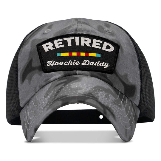 One Revolver Surfboards - Retired Hoochie Daddy Veteran Patch Ripstop Tactical Mesh Snapback Hat HEADWEAR