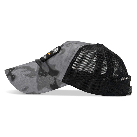 One Revolver Surfboards - Retired Hoochie Daddy Veteran Patch Ripstop Tactical Mesh Snapback Hat HEADWEAR