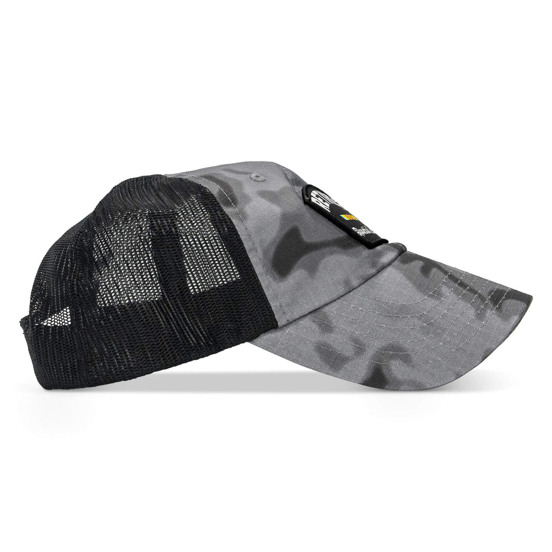 One Revolver Surfboards - Retired Hoochie Daddy Veteran Patch Ripstop Tactical Mesh Snapback Hat HEADWEAR