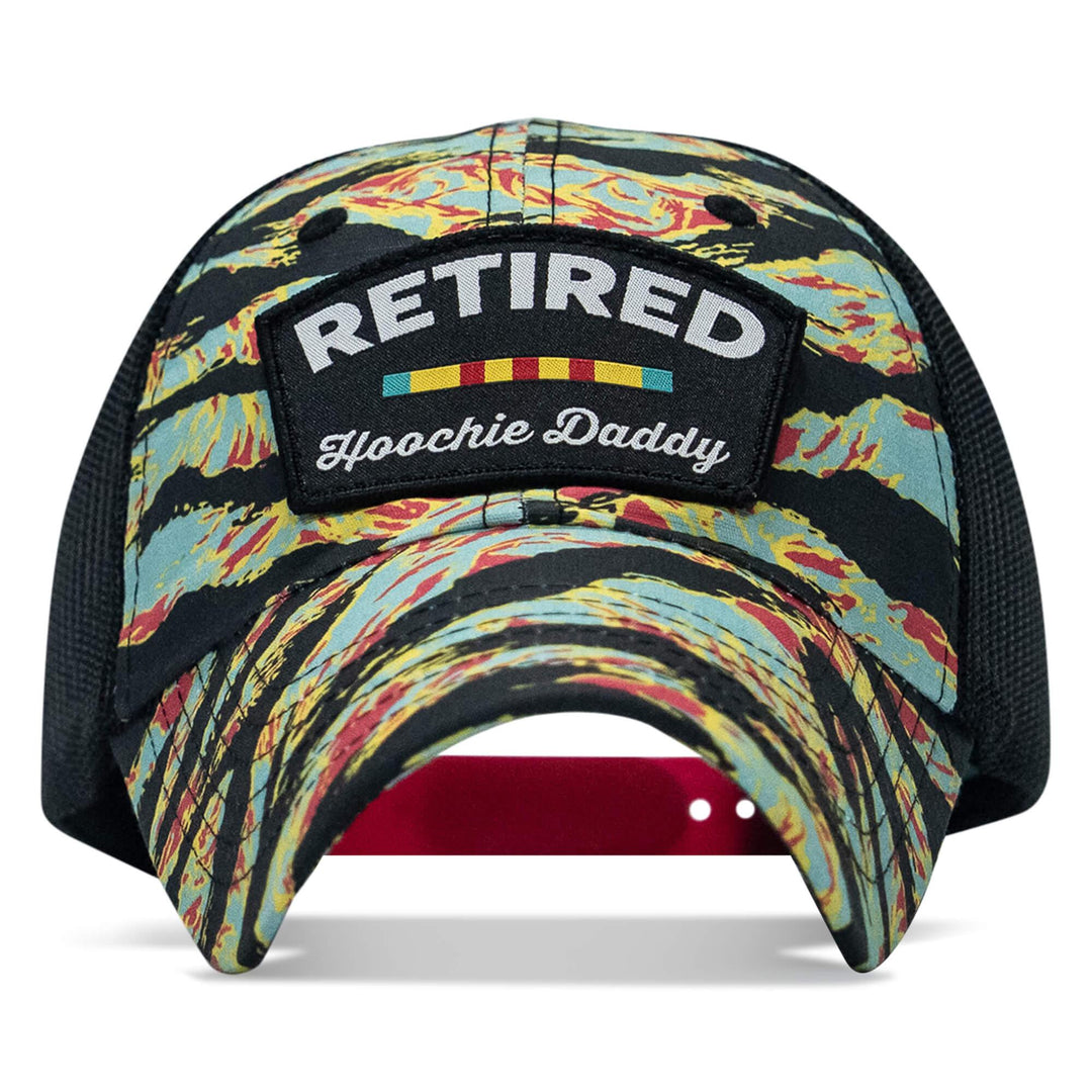 One Revolver Surfboards - Retired Hoochie Daddy Veteran Patch Ripstop Tactical Mesh Snapback Hat HEADWEAR