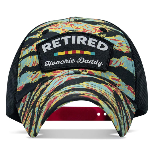 One Revolver Surfboards - Retired Hoochie Daddy Veteran Patch Ripstop Tactical Mesh Snapback Hat HEADWEAR