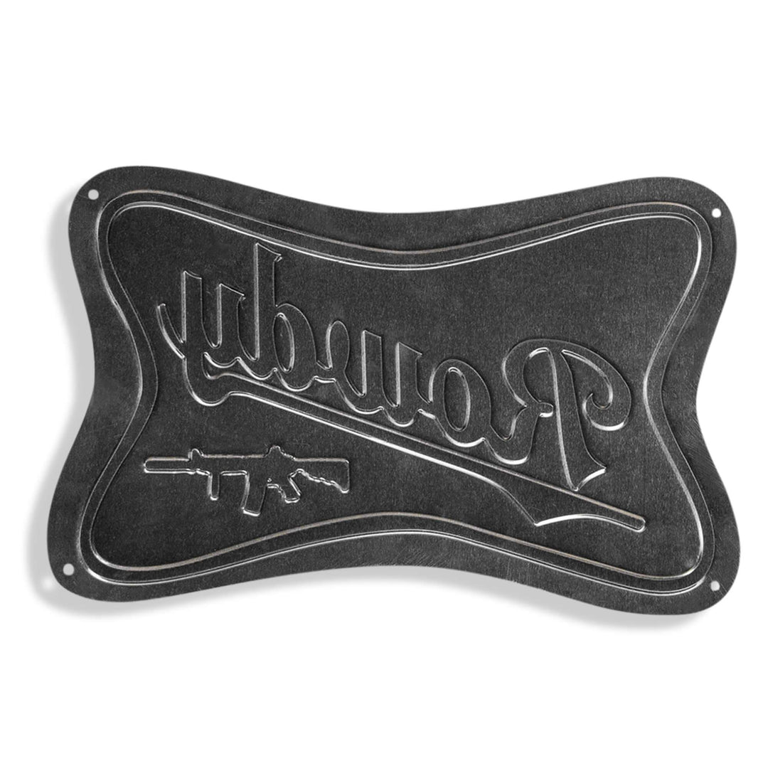 Rowdy Wall Mounting Metal Sign - One Revolver Surfboards