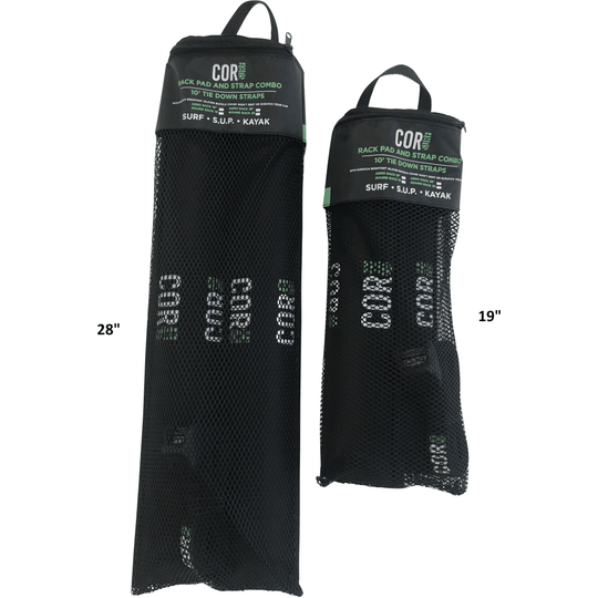 Aero Roof Rack Pad with 10' Scratch-Resistant Tie Downs(Wide Aero Bars) - One Revolver Surfboards