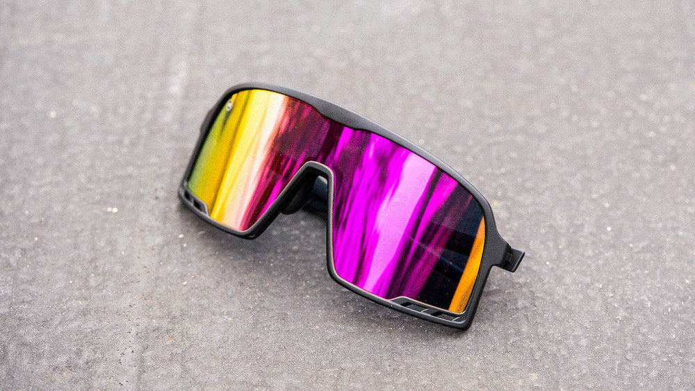 Rainbow on Black Campeones - One Revolver Surfboards