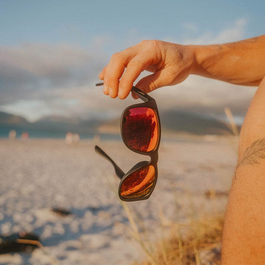 Eminence - Matte Black - Red Sunset Lens Polarized - One Revolver Surfboards