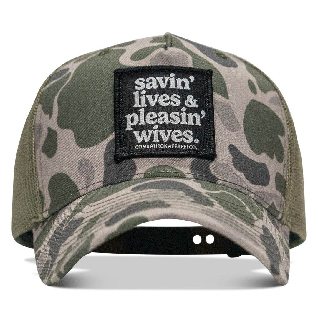 Savin' Lives & Pleasin' Wives Patch SnapBack Hat - One Revolver Surfboards