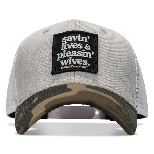 Savin' Lives & Pleasin' Wives Patch SnapBack Hat
