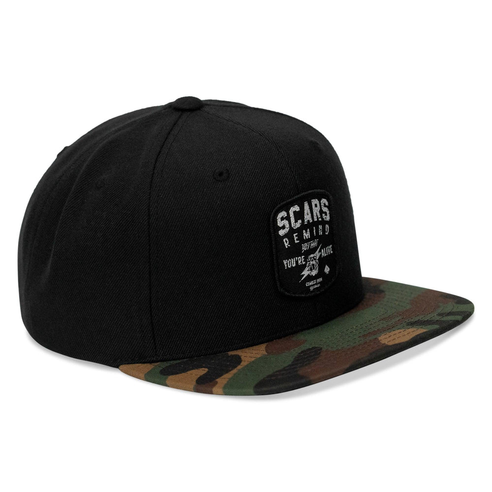 One Revolver Surfboards - Scars Remind You You're Alive Flatbill SnapBack Hat HEADWEAR