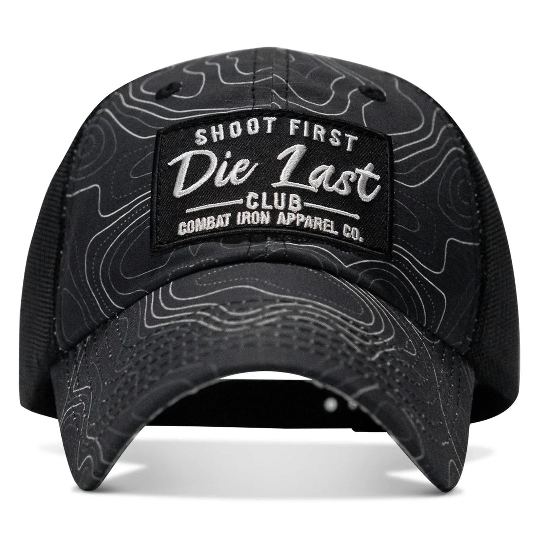 One Revolver Surfboards - Shoot First. Die Last. Club Patch Tactical Ripstop Mesh Snapback Hat HEADWEAR
