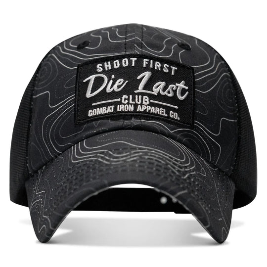 One Revolver Surfboards - Shoot First. Die Last. Club Patch Tactical Ripstop Mesh Snapback Hat HEADWEAR