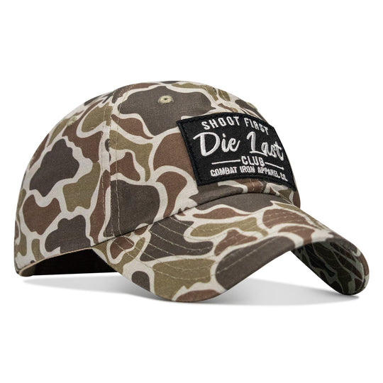 Shoot First. Die Last. Club Patch Low Profile Ripstop Flex Hat
