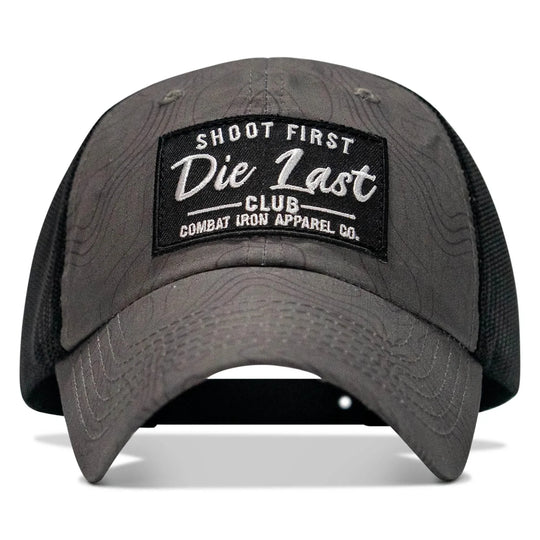 One Revolver Surfboards - Shoot First. Die Last. Club Patch Tactical Ripstop Mesh Snapback Hat HEADWEAR