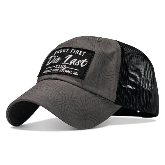 One Revolver Surfboards - Shoot First. Die Last. Club Patch Tactical Ripstop Mesh Snapback Hat HEADWEAR