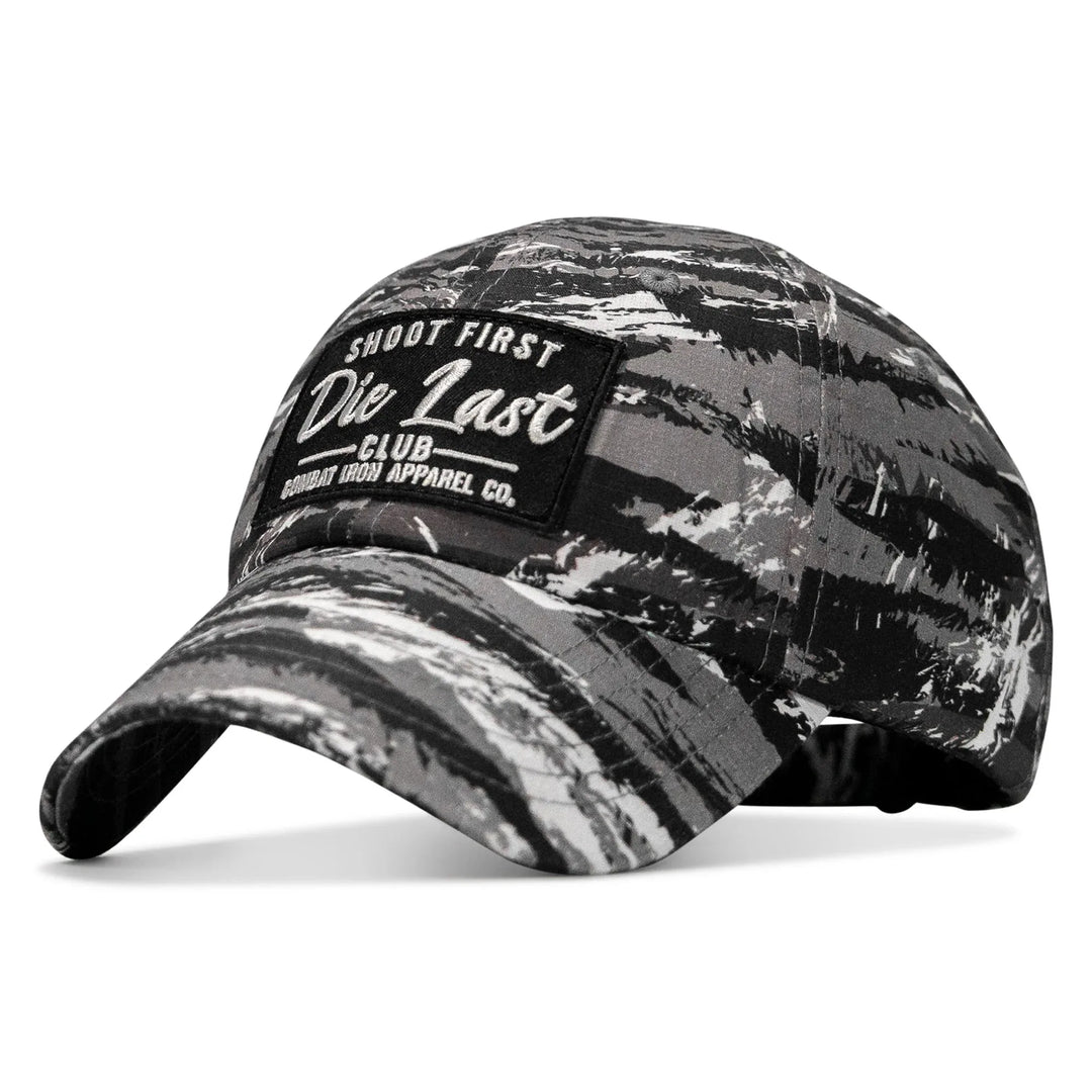 One Revolver Surfboards - Shoot First. Die Last. Club Patch Tactical Ripstop Mesh Snapback Hat HEADWEAR