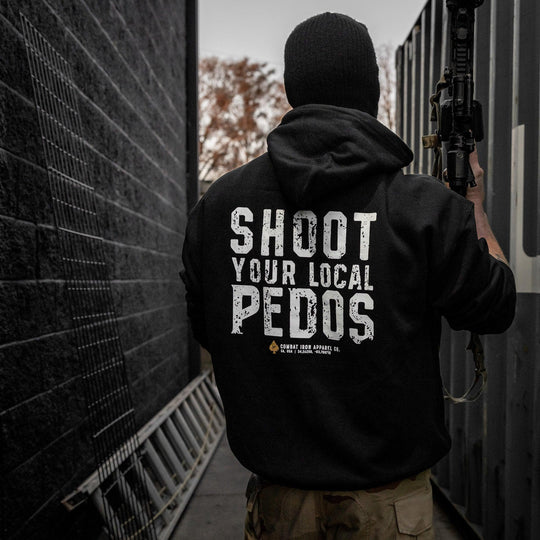 One Revolver Surfboards - Shoot Your Local Pedo Fleece Lined Hoodies GRAPHIC HOODIE