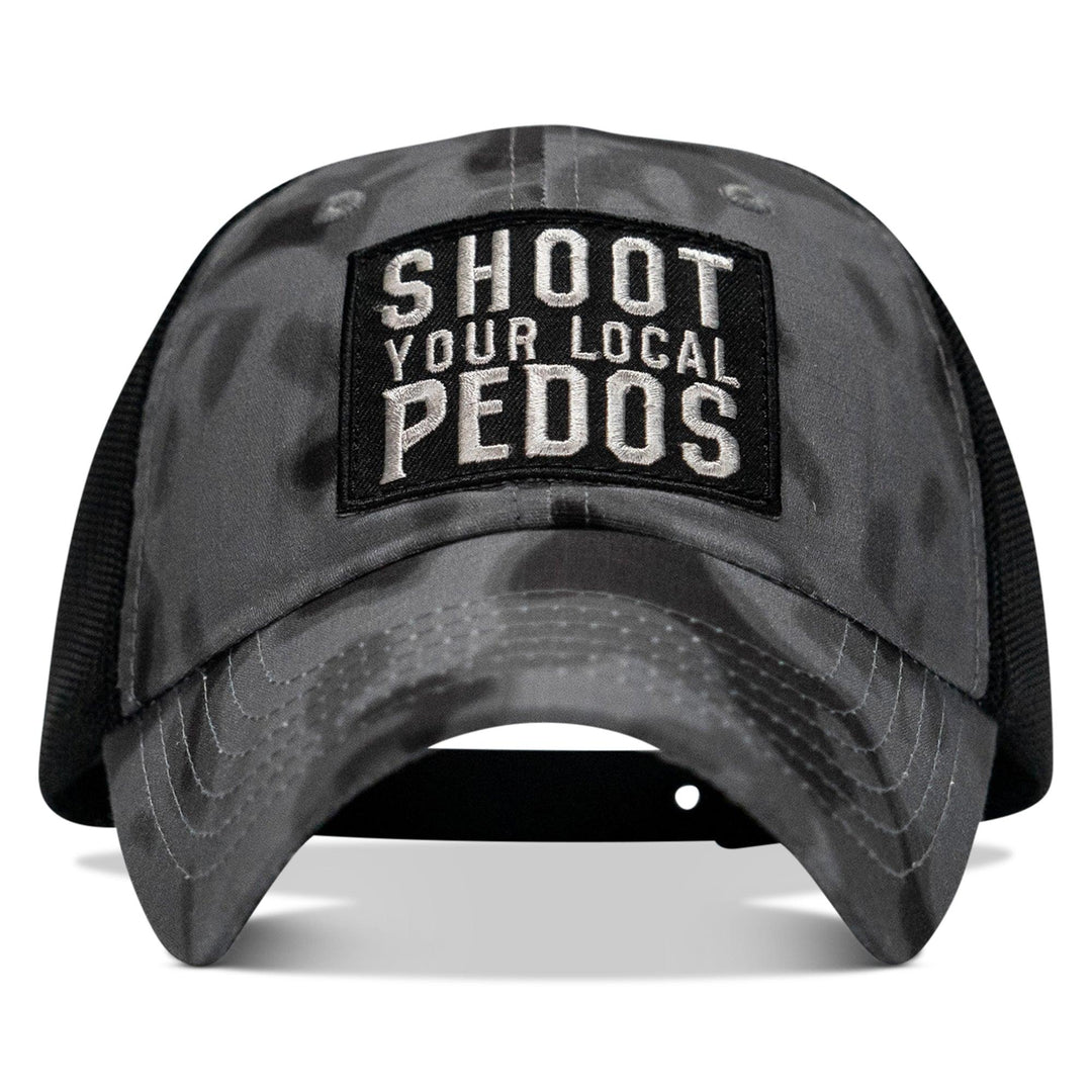 One Revolver Surfboards - Shoot Your Local Pedos Patch Tactical Ripstop Mesh Snapback Hat HEADWEAR