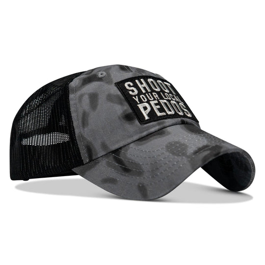 One Revolver Surfboards - Shoot Your Local Pedos Patch Tactical Ripstop Mesh Snapback Hat HEADWEAR
