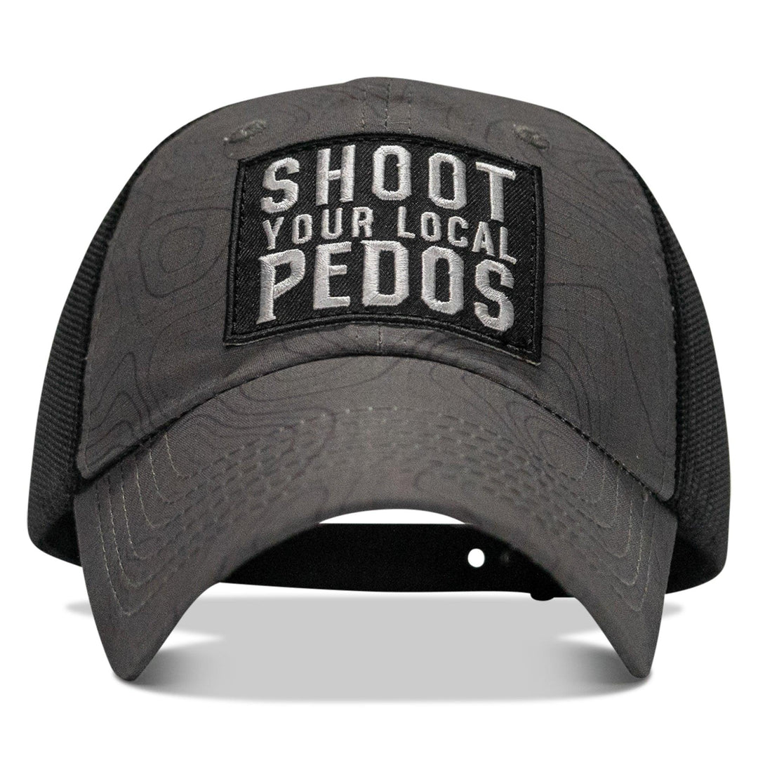 One Revolver Surfboards - Shoot Your Local Pedos Patch Tactical Ripstop Mesh Snapback Hat HEADWEAR