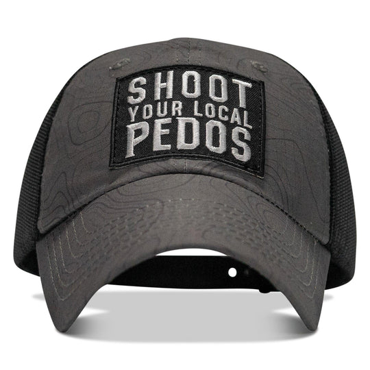One Revolver Surfboards - Shoot Your Local Pedos Patch Tactical Ripstop Mesh Snapback Hat HEADWEAR