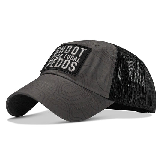 One Revolver Surfboards - Shoot Your Local Pedos Patch Tactical Ripstop Mesh Snapback Hat HEADWEAR