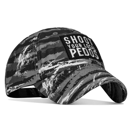 One Revolver Surfboards - Shoot Your Local Pedos Patch Tactical Ripstop Mesh Snapback Hat HEADWEAR
