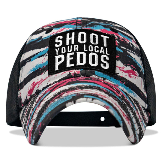 One Revolver Surfboards - Shoot Your Local Pedos Patch Tactical Ripstop Mesh Snapback Hat HEADWEAR