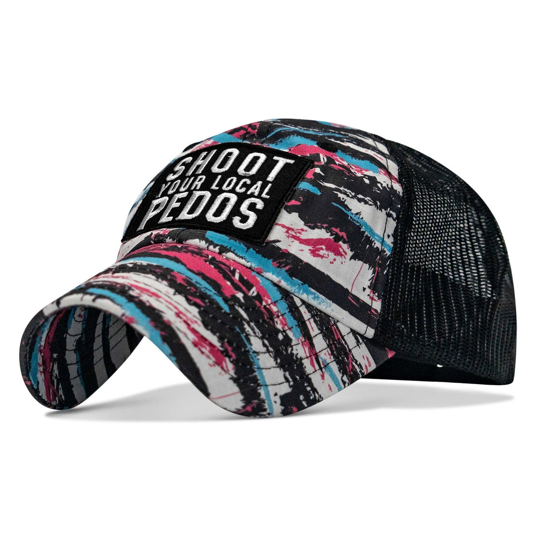 One Revolver Surfboards - Shoot Your Local Pedos Patch Tactical Ripstop Mesh Snapback Hat HEADWEAR