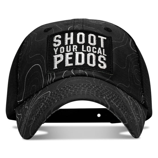 One Revolver Surfboards - Shoot Your Local Pedos Patch Tactical Ripstop Mesh Snapback Hat HEADWEAR